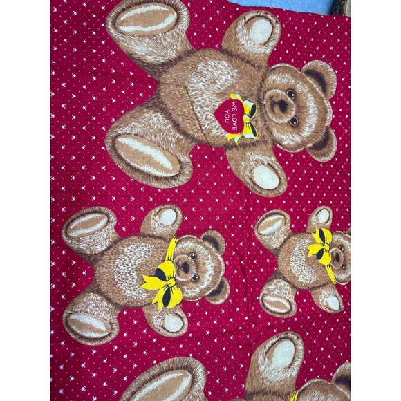 Vintage 1/2 yard x 44" Hallmark Teddy Bear Fabric - Picture 10 of 16